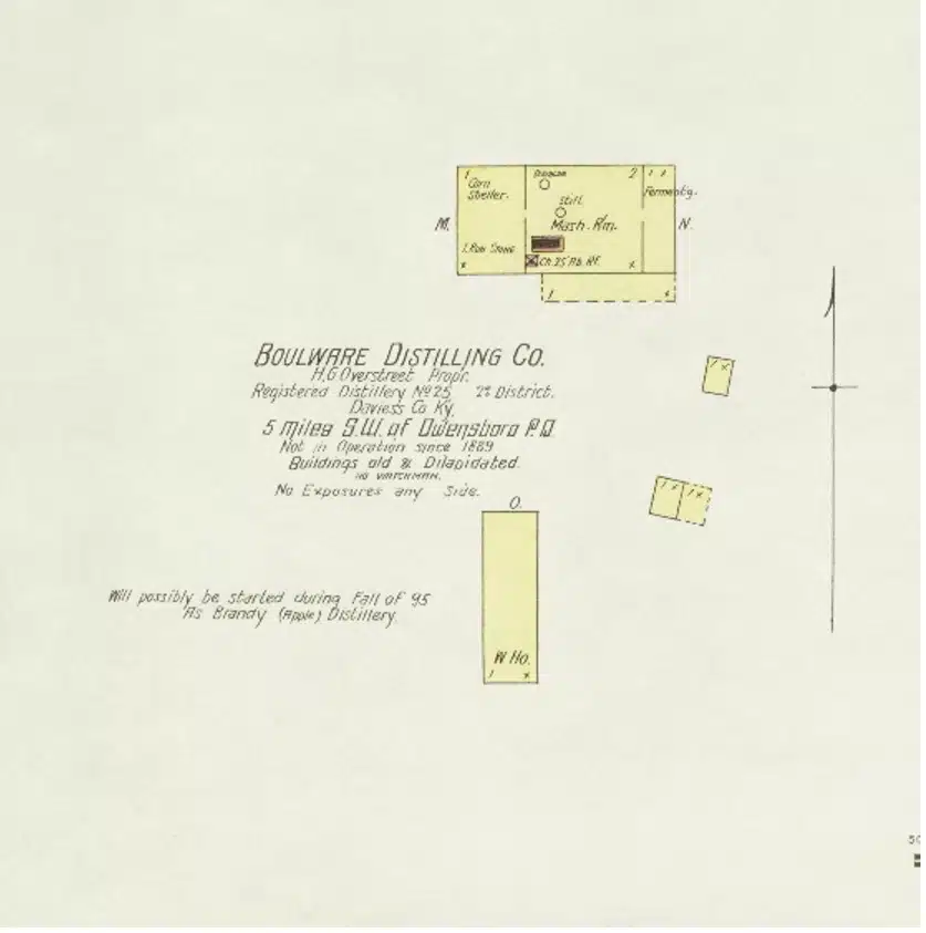 Boulware Distillery Map