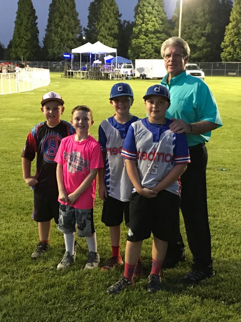 Mayor Tom Watson and BPA Baseball Players