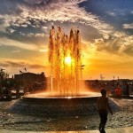 Fountains at Sunset