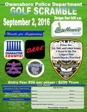 2016 D.A.R.E. Golf Scramble @ Ben Hawes Golf Course | Owensboro | Kentucky | United States