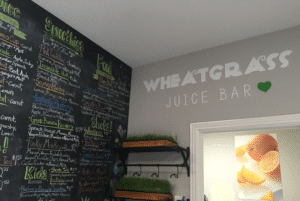 Wheatgrass Juice Bar is located off KY 54 at B7, 3115 Commonwealth Court.